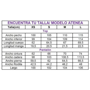 Tallas Atenea - Malvascrubs